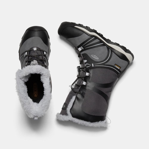 Kids' Keen Terradora Winter Waterproof Winter Boots Black Grey | LRT-167592