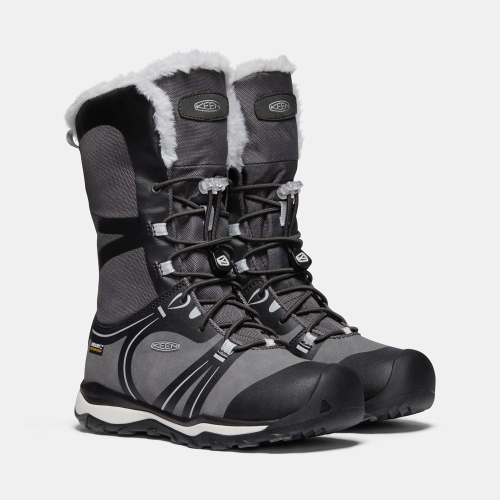 Kids' Keen Terradora Winter Waterproof Winter Boots Black Grey | LRT-167592