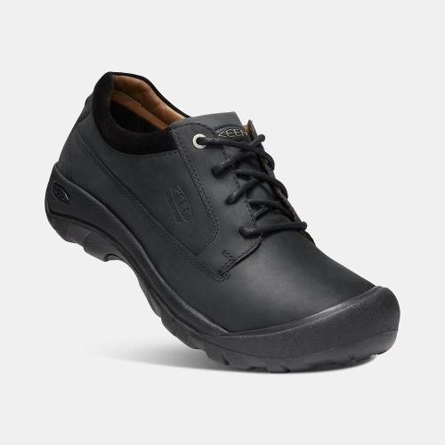 Men's Keen Austin Casual Waterproof Casual Shoes Black | EIC-524861