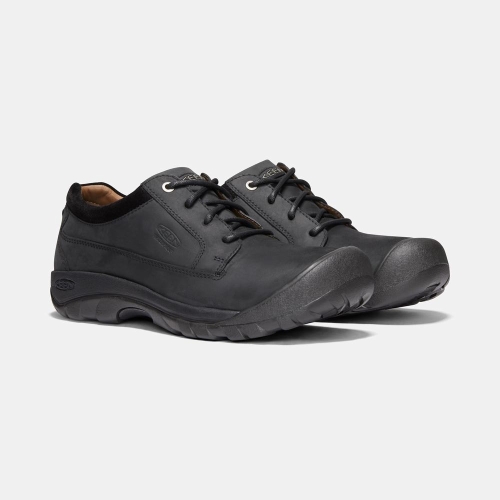 Men's Keen Austin Casual Waterproof Casual Shoes Black | EIC-524861