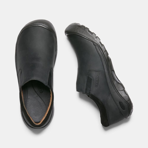 Men's Keen Austin Casual Waterproof Slip On Shoes Black | ZFW-304658