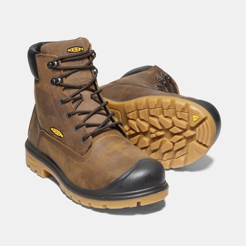 Men's Keen Baltimore 6 600g Insulated Waterproof Steel Toe Work Boots Brown | XUF-205987