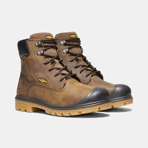 Men's Keen Baltimore 6 600g Insulated Waterproof Steel Toe Work Boots Brown | XUF-205987