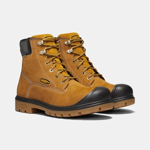 Men's Keen Baltimore 6 Waterproof Soft Toe Work Boots Brown | RZO-910582