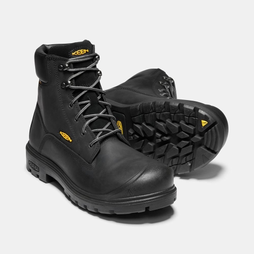 Men's Keen Baltimore 6 Waterproof Steel Toe Work Boots Black | KPN-298463