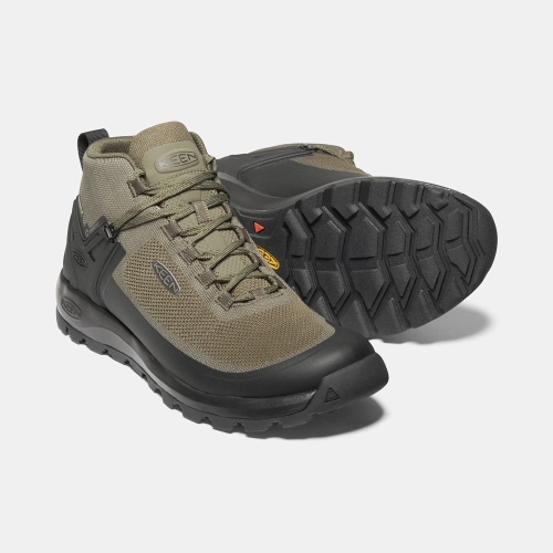 Men's Keen Citizen Evo Mid Waterproof Boots Olive Black | TIQ-025849