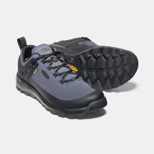 Men's Keen Citizen Evo Waterproof Hiking Shoes Blue Black | WIG-627819