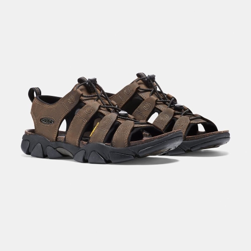 Men's Keen Daytona Hiking Sandals Dark Brown | EUB-537921