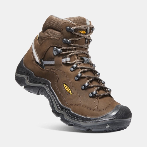 Men's Keen Durand II Mid Waterproof Hiking Boots Brown | DPW-850632