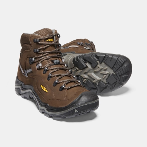 Men's Keen Durand II Mid Waterproof Wide Hiking Boots Brown | VDI-516908