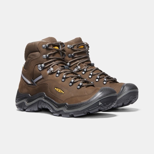 Men's Keen Durand II Mid Waterproof Wide Hiking Boots Brown | VDI-516908