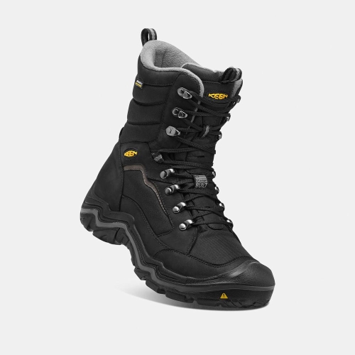 Men's Keen Durand Polar Waterproof Winter Boots Black | CAT-468932