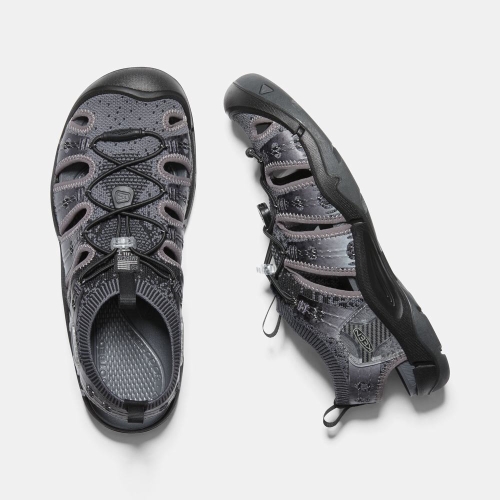 Men's Keen Evofit One Sandals Grey Black | RJI-872945