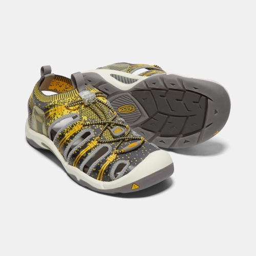 Men's Keen Evofit One Sandals Grey Yellow | ZTB-153240