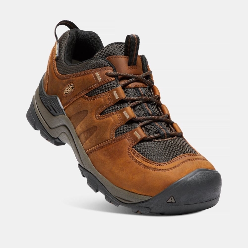 Men's Keen Gypsum II Waterproof Hiking Shoes Brown Black | PBI-724018