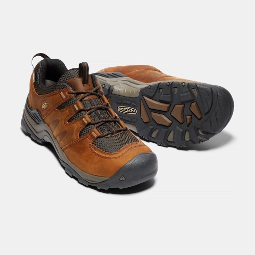 Men's Keen Gypsum II Waterproof Hiking Shoes Brown Black | PBI-724018