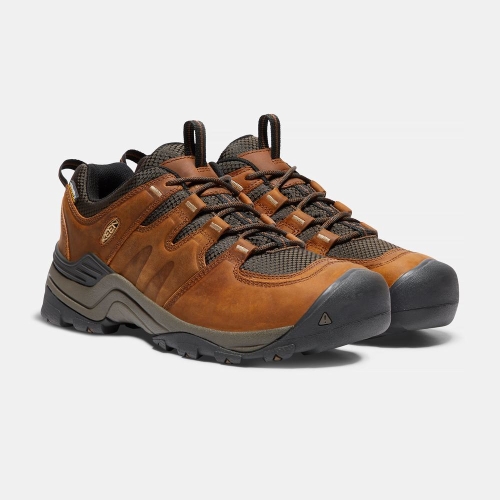 Men's Keen Gypsum II Waterproof Hiking Shoes Brown Black | PBI-724018