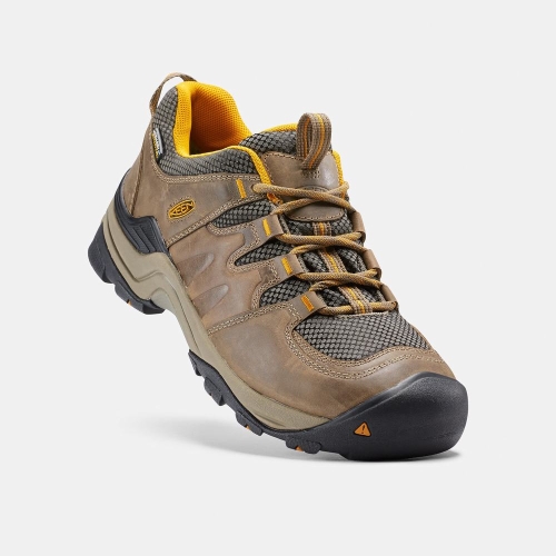 Men's Keen Gypsum II Waterproof Hiking Shoes Brown Yellow | PCI-514823