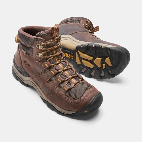 Men's Keen Gypsum II Waterproof Mid Hiking Boots Coffee | UVL-741038