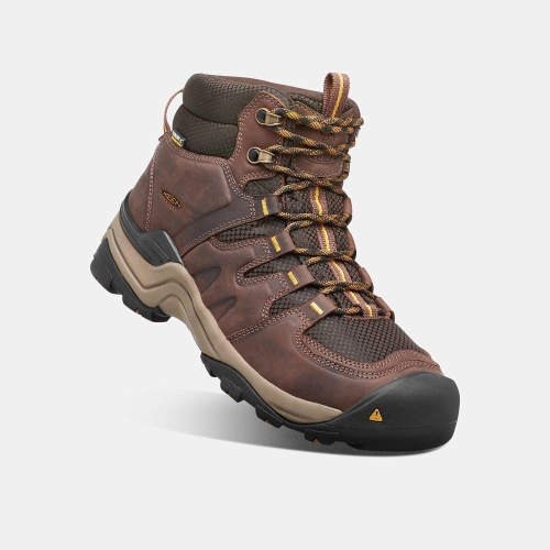 Men's Keen Gypsum II Waterproof Mid Hiking Boots Coffee | UVL-741038