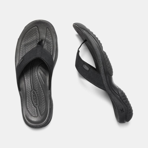 Men's Keen Kona Flip II Flip-Flops Black Grey | NHI-867130