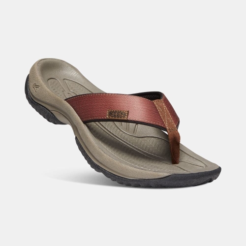 Men's Keen Kona Flip II Flip-Flops Brown | SJB-923160