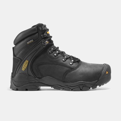 Men\'s Keen Louisville 6 Steel Toe Work Boots Black | OGK-790265