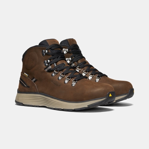 Men's Keen Manchester 6 Waterproof Aluminum Toe Work Boots Brown | NAM-142860