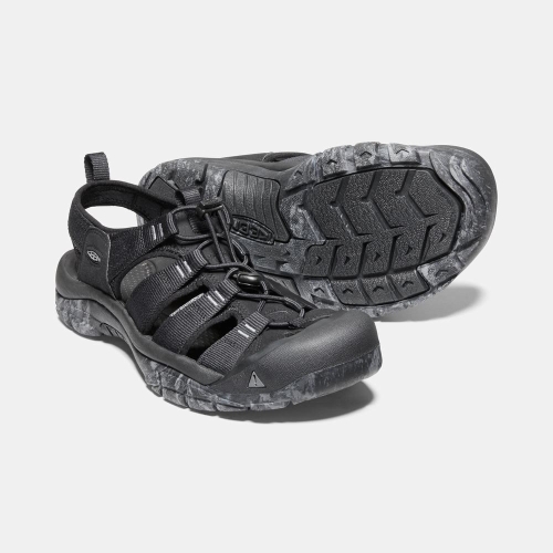 Men's Keen Newport H2 Hiking Sandals Black | IZX-614250