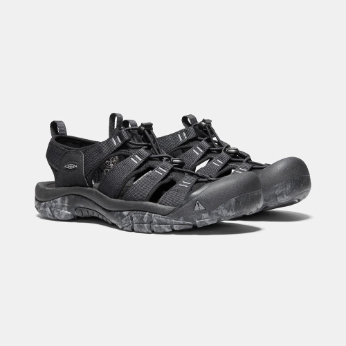 Men's Keen Newport H2 Hiking Sandals Black | IZX-614250