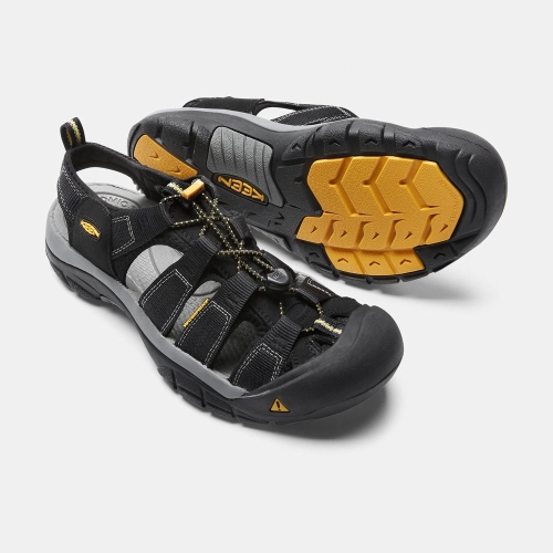 Men's Keen Newport H2 Hiking Sandals Black | LTK-147093