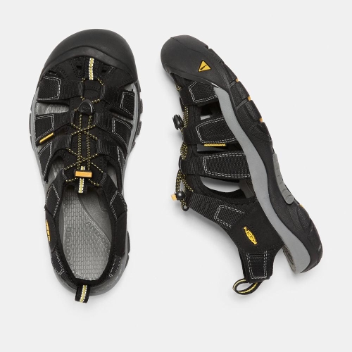 Men's Keen Newport H2 Hiking Sandals Black | LTK-147093