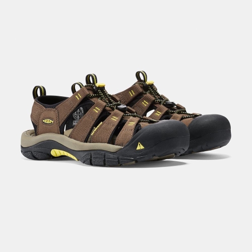 Men's Keen Newport H2 Hiking Sandals Brown Black | GYU-302971