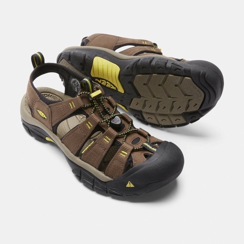 Men's Keen Newport H2 Hiking Sandals Brown Black | GYU-302971