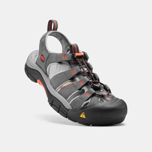 Men's Keen Newport H2 Hiking Sandals Grey Orange | HGY-621849