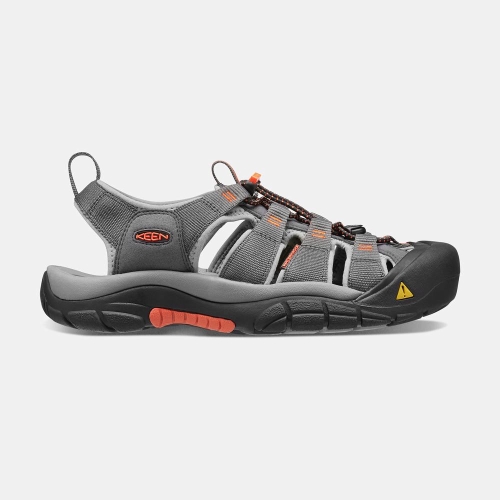 Men\'s Keen Newport H2 Hiking Sandals Grey Orange | HGY-621849