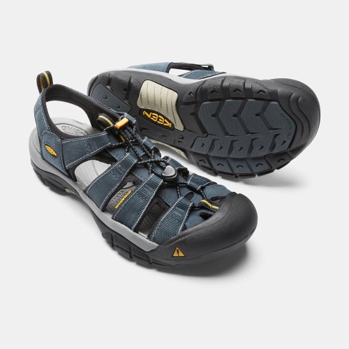 Men's Keen Newport H2 Hiking Sandals Navy Black | WIS-908632