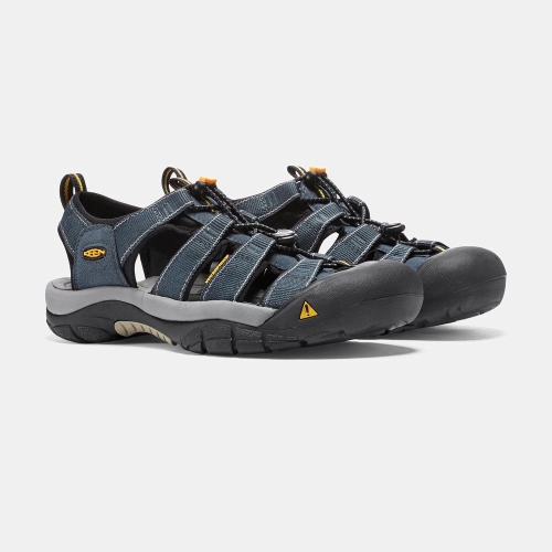 Men's Keen Newport H2 Hiking Sandals Navy Black | WIS-908632