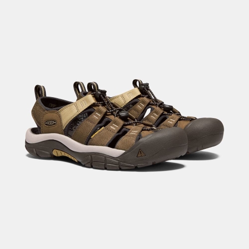 Men's Keen Newport Hydro Hiking Sandals Dark Olive Black | EGO-432967