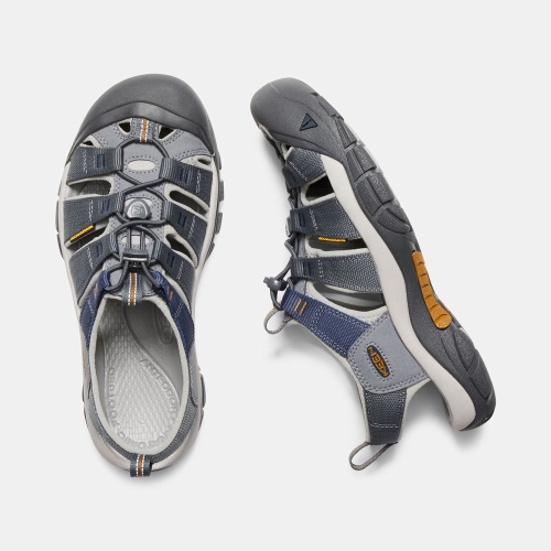 Men's Keen Newport Hydro Hiking Sandals Grey Blue | FMJ-102943