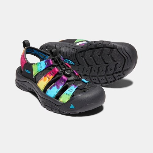 Men's Keen Newport Retro Hiking Sandals Multicolor Black | GHW-157248