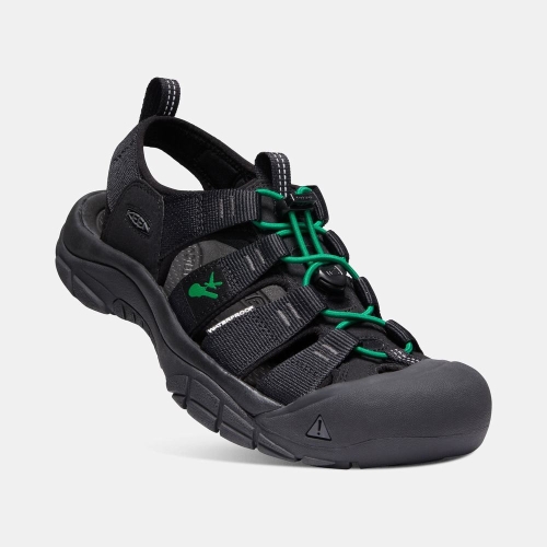 Men's Keen Newport Revival Hiking Sandals Black Green | ABE-816703