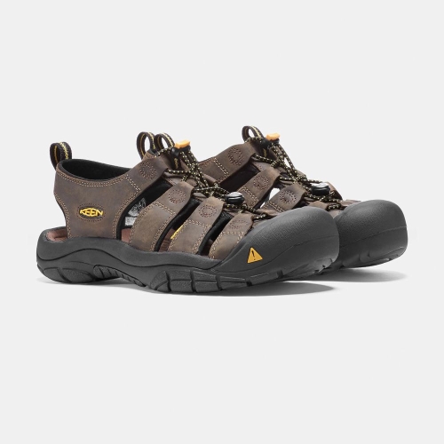 Men's Keen Newport Sandals Chocolate Black | XNW-517032