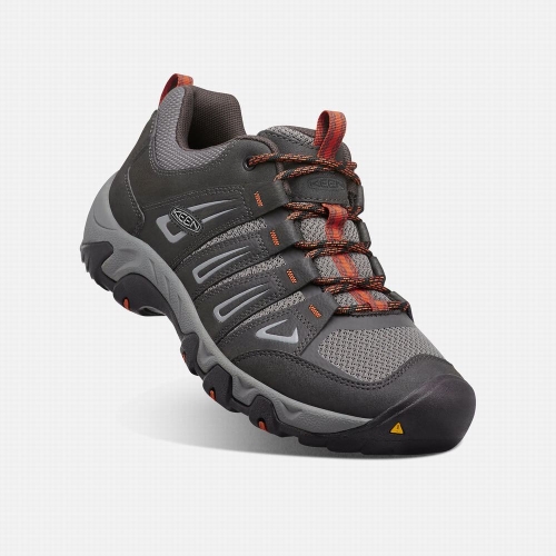 Men's Keen Oakridge Hiking Shoes Black Grey | KDC-407826