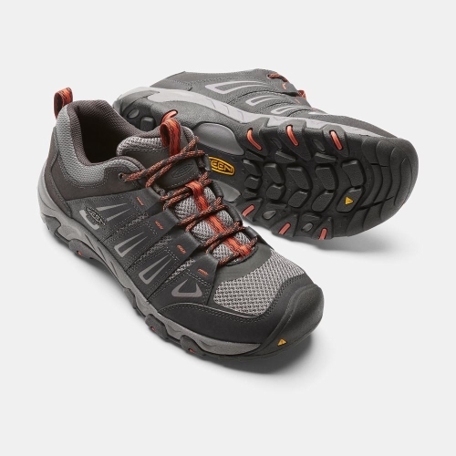 Men's Keen Oakridge Hiking Shoes Black Grey | KDC-407826