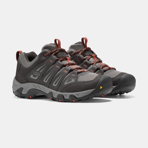 Men's Keen Oakridge Hiking Shoes Black Grey | KDC-407826