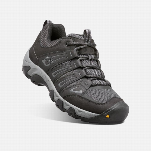 Men's Keen Oakridge Hiking Shoes Grey Black | SLB-129504