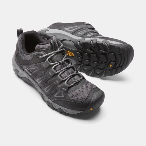 Men's Keen Oakridge Hiking Shoes Grey Black | SLB-129504