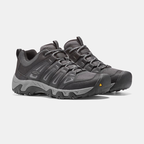 Men's Keen Oakridge Hiking Shoes Grey Black | SLB-129504