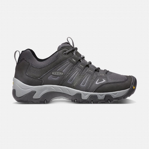 Men\'s Keen Oakridge Hiking Shoes Grey Black | SLB-129504